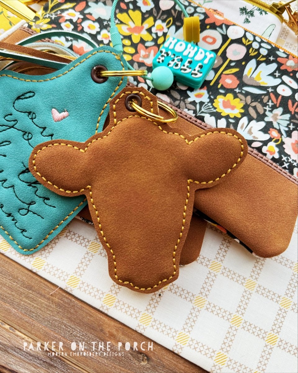 Digital Download- PUFF Bag Tag- Cow