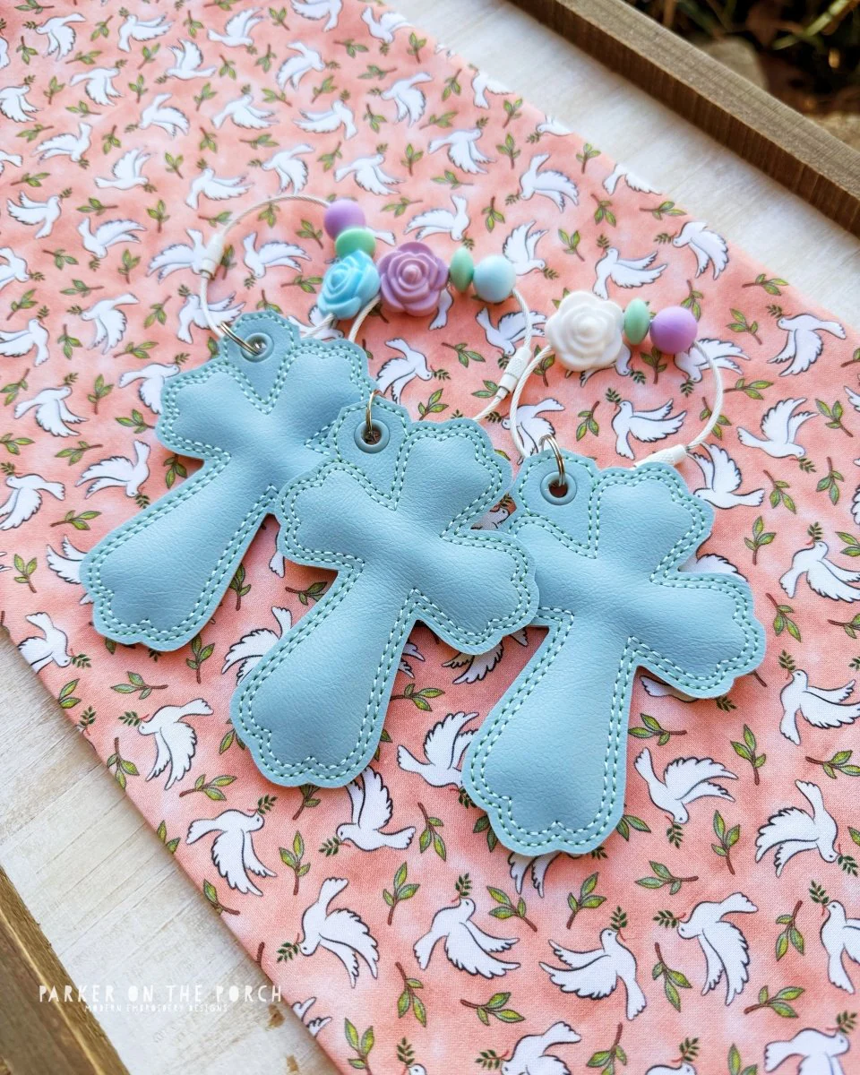 Digital Download- PUFF Bag Tag- Cross - Image 2