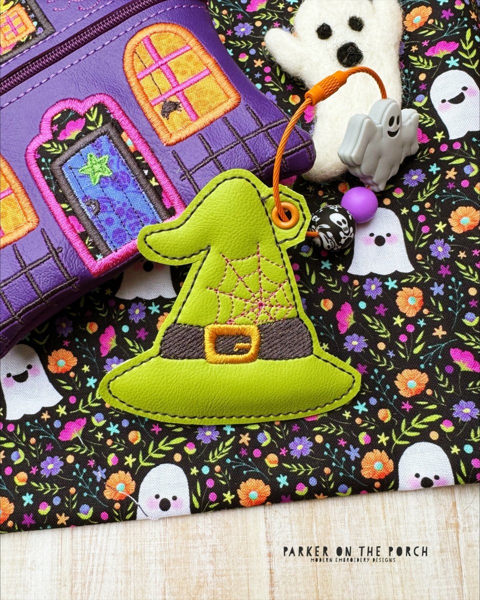 Digital Download- PUFF Bag Tag- Witch Hat