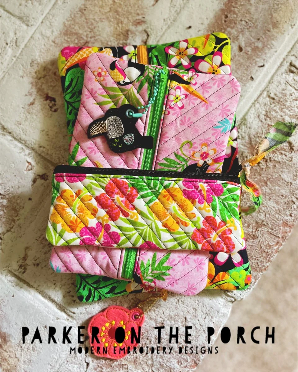 Digital Download - Quilted Beauty Bag Top Zip Zipper Bag