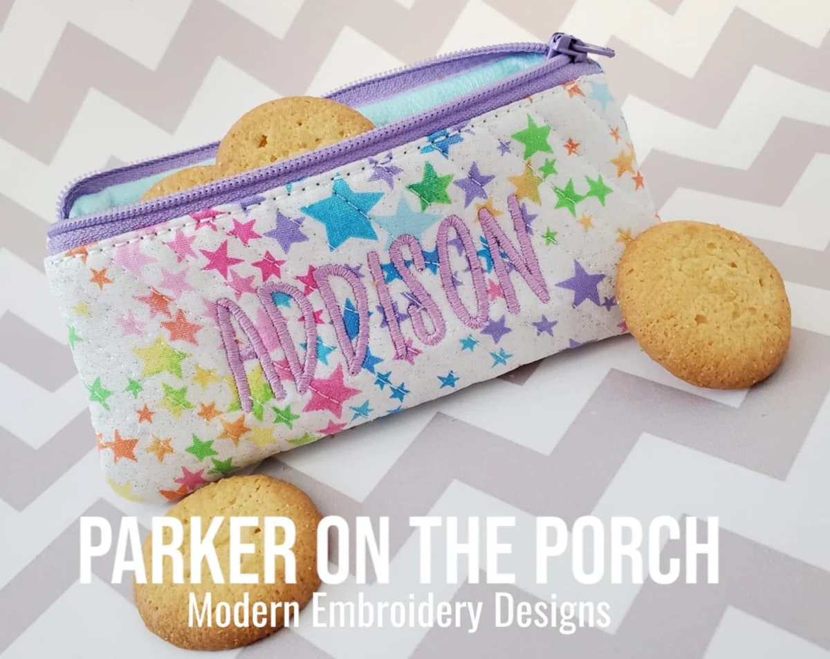 Digital Download - Quilted Beauty Bag Top Zip Zipper Bag - Image 3