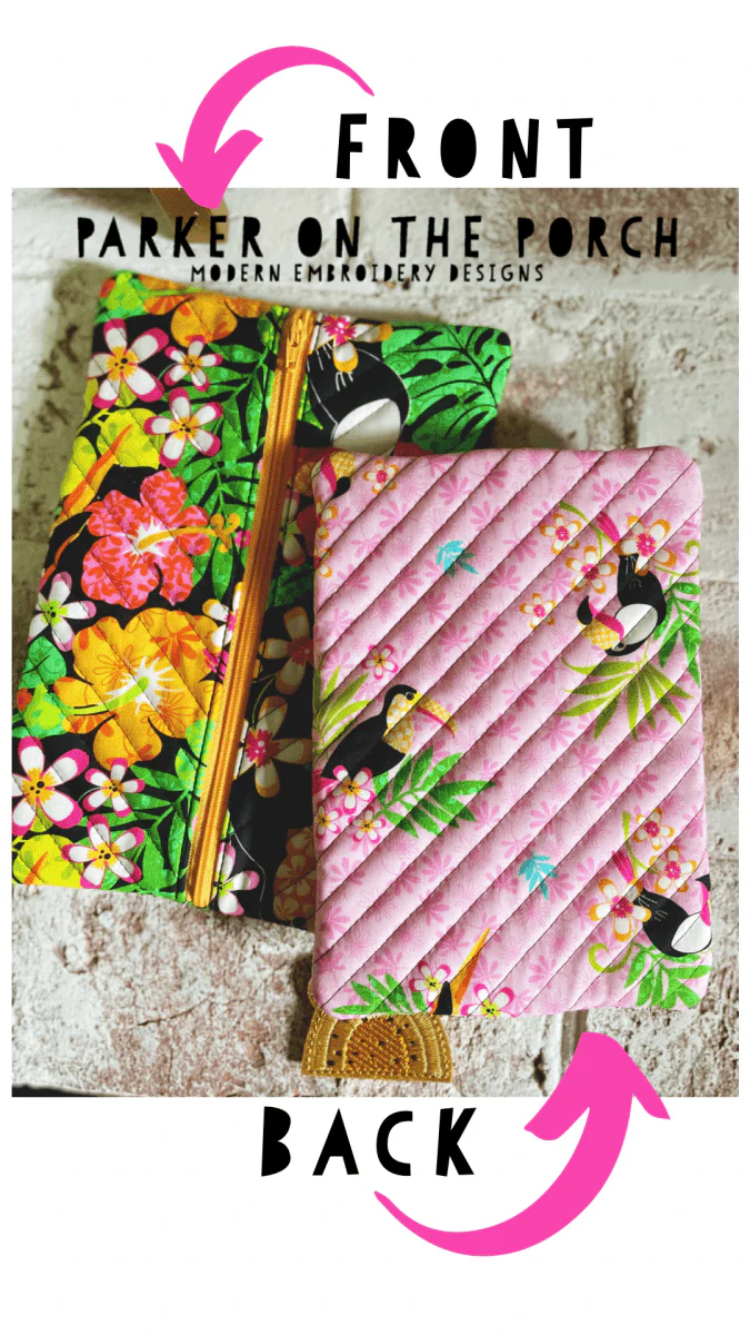 Digital Download - Size 3 - Quilted Center Zip Zipper Bag - Image 5