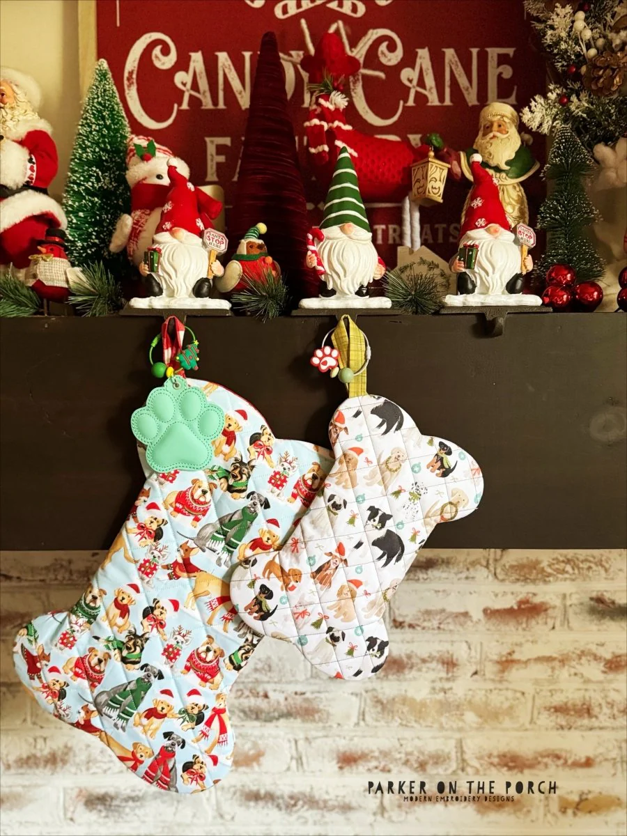 Digital Download- Quilted Dog Bone Stocking