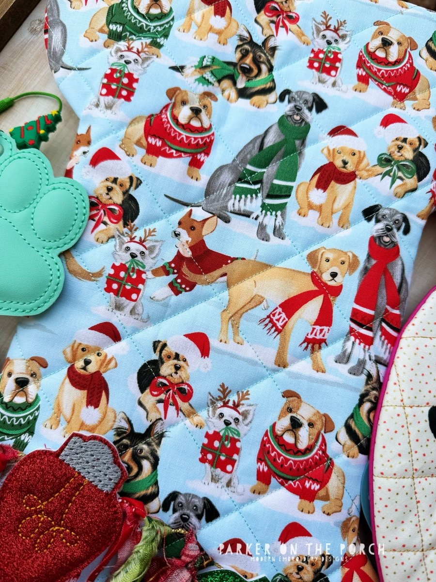 Digital Download- Quilted Dog Bone Stocking - Image 4