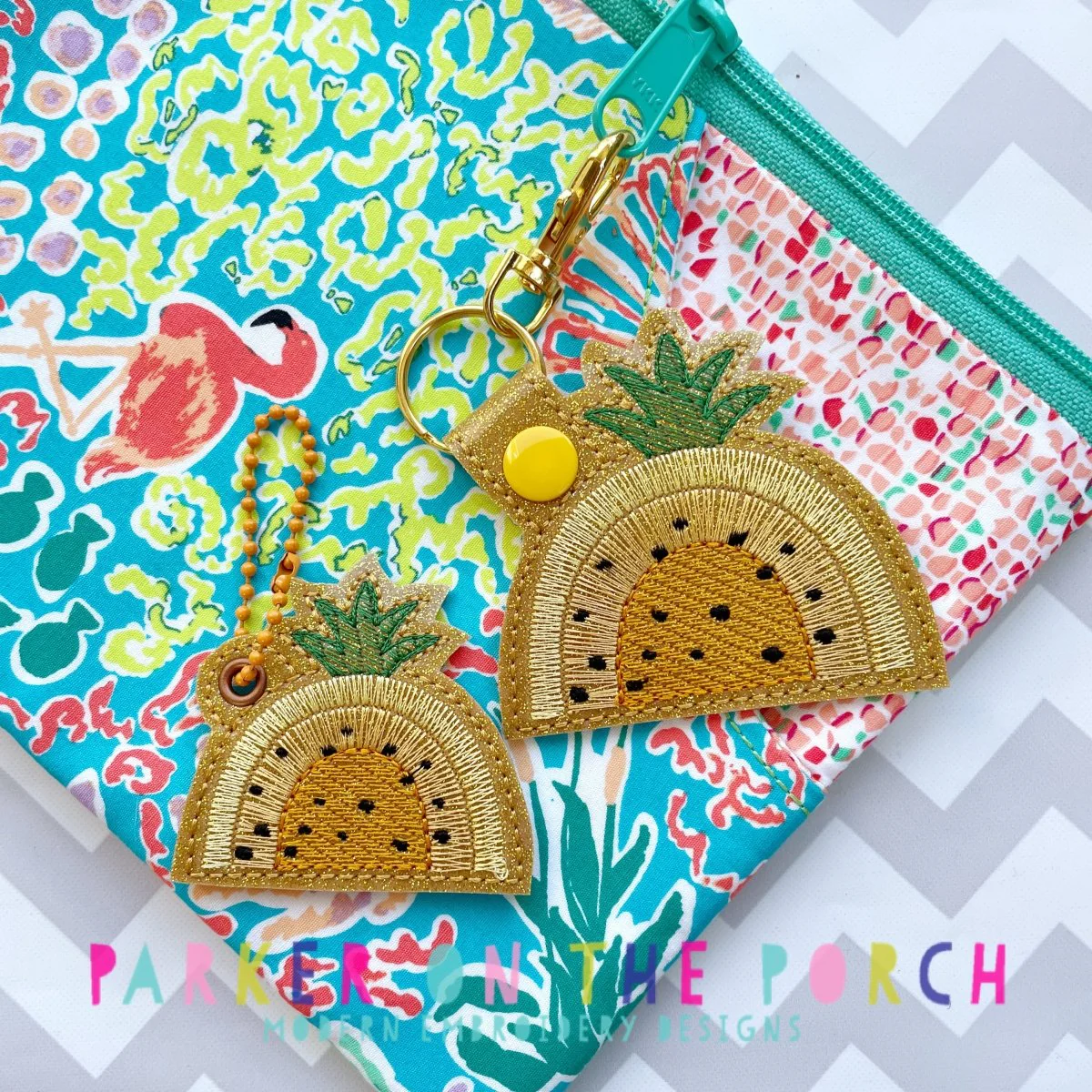 Digital Download- Rainbow Pineapple Snaptab and Charm Set