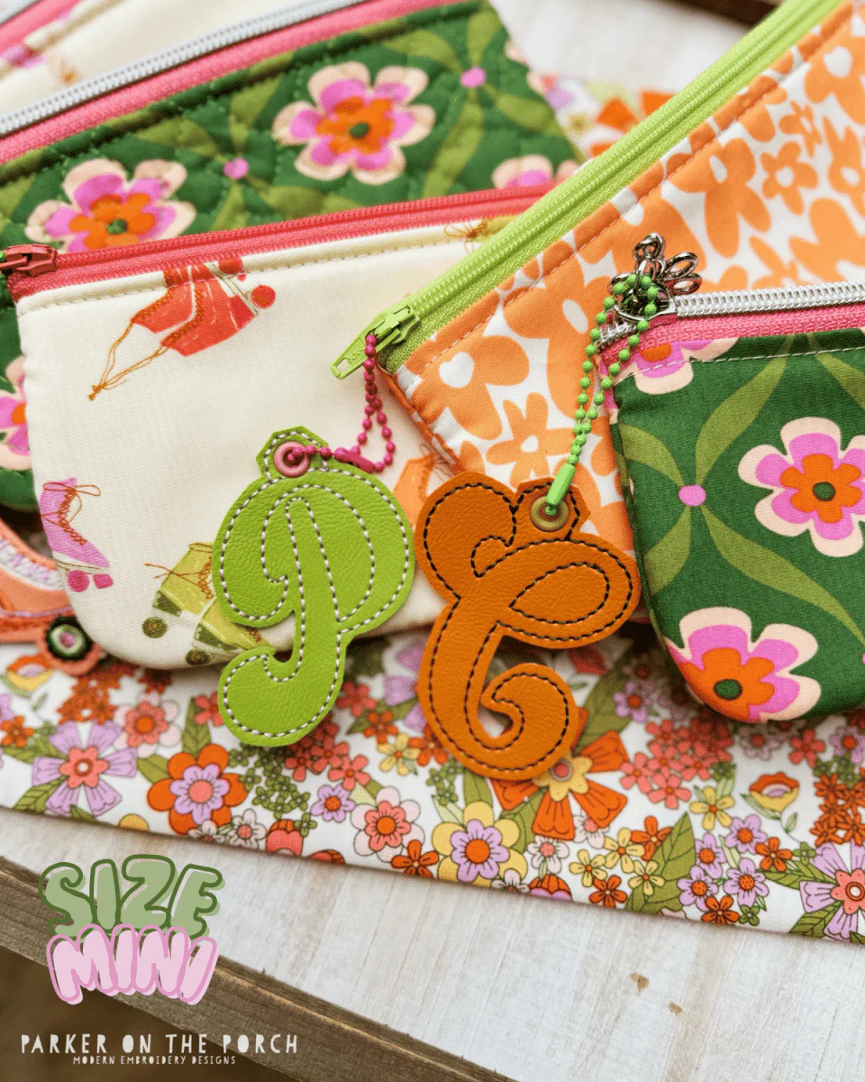 Digital Download - Retro Alpha Monogram Charm Set MINI