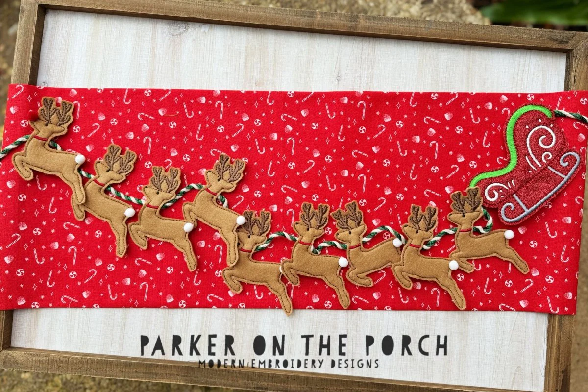 Digital Download - Santa's Sleigh Puff Banner - Image 2
