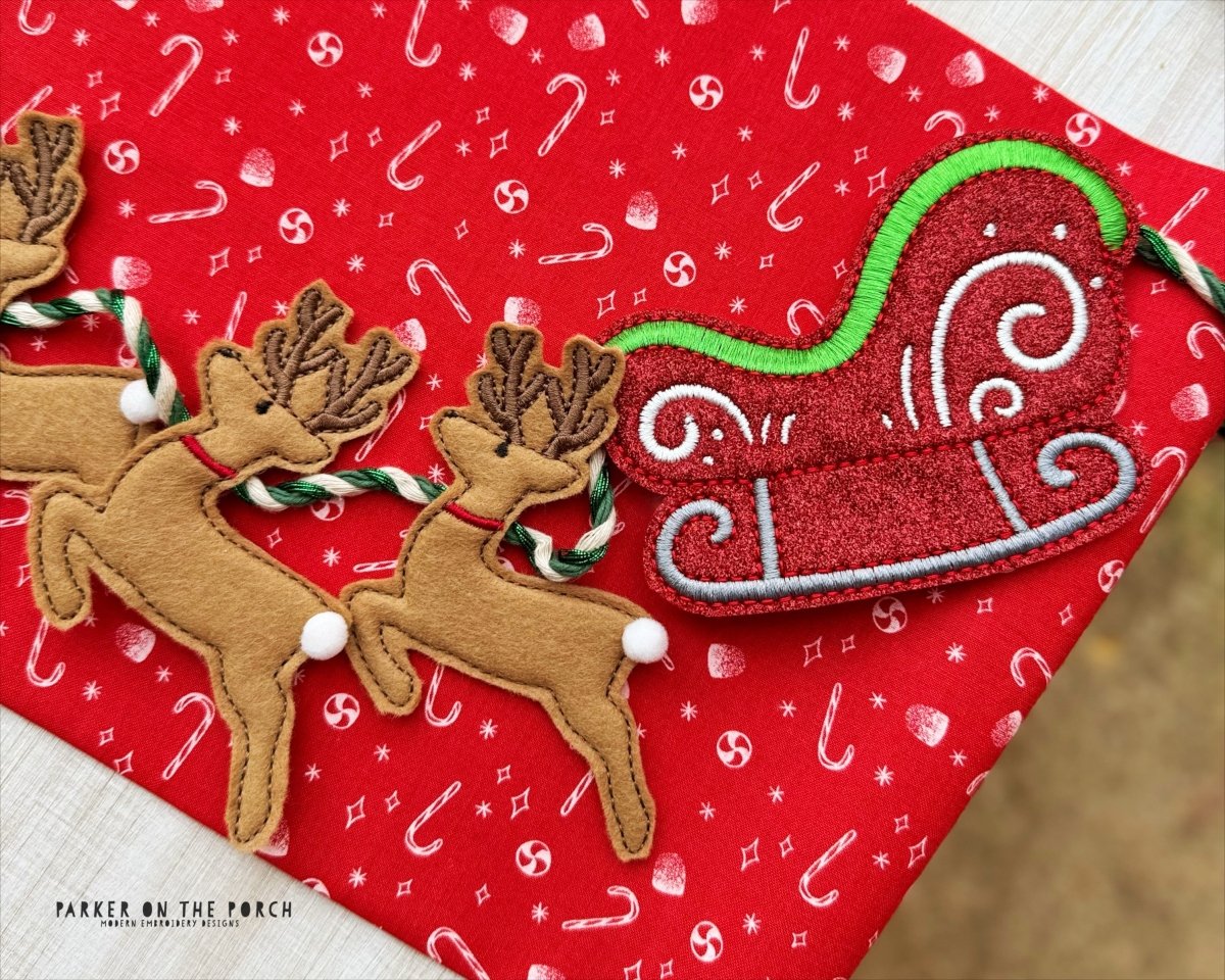 Digital Download - Santa's Sleigh Puff Banner - Image 3