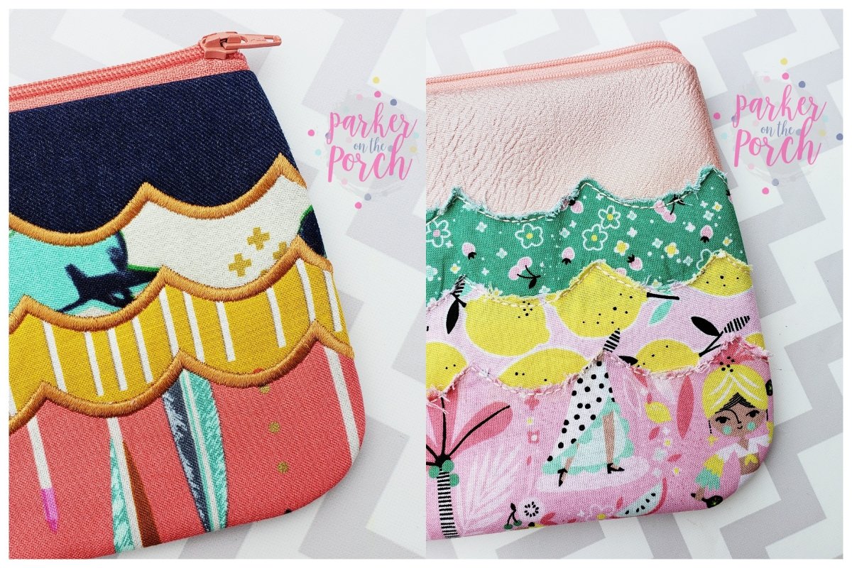 Digital Download - Scallop Top Zip Zipper Bag - Image 3