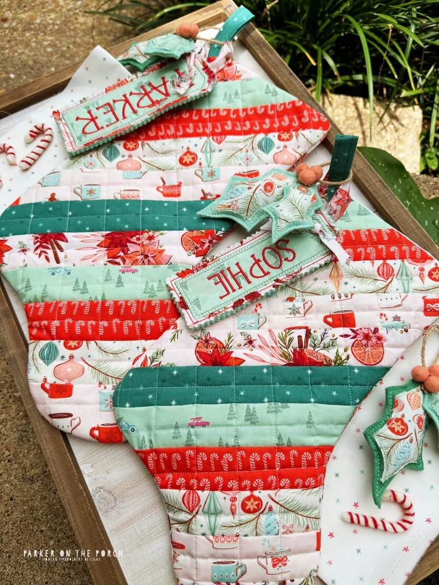 Digital Download- Quilted Scrappy Stocking - Image 2