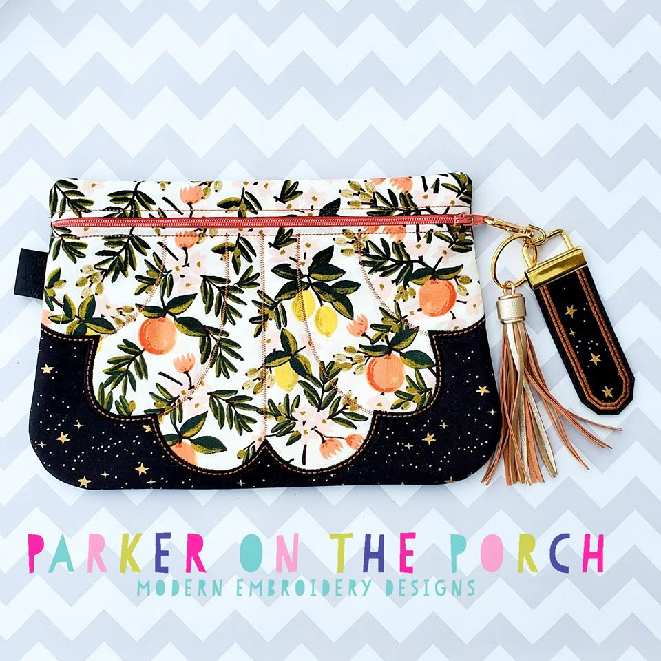 Digital Download- Seaside Front Zip Clutch Zipper Bag