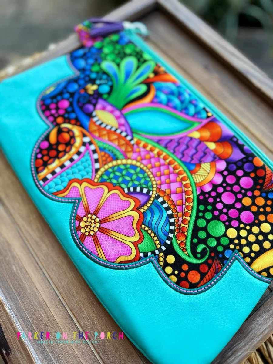 Digital Download- Seaside Top Zip Clutch Zipper Bag - Image 2