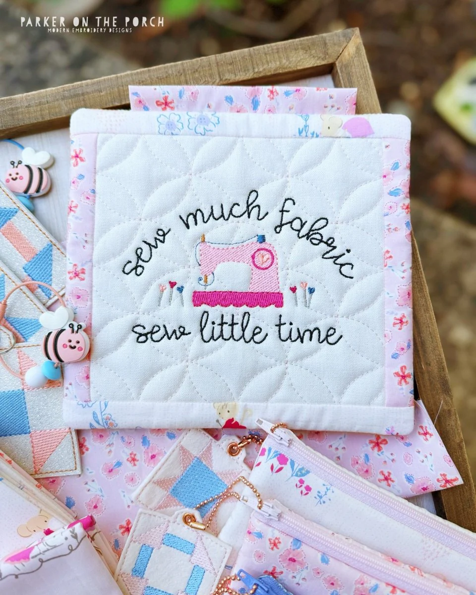 Digital Download - Sew much Fabric Mini Quilt ( SQUARE Single Stand )