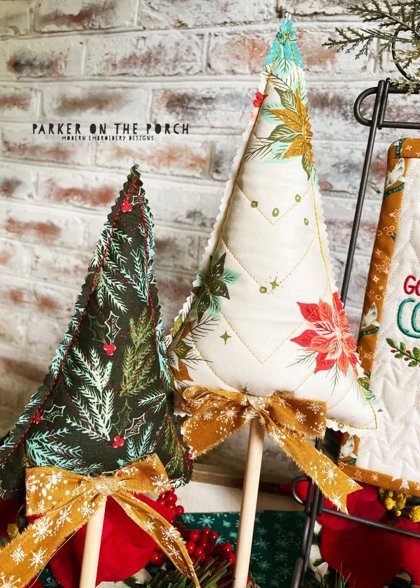 Digital Download- Shabby Quilted Christmas Tree Stuffie - Image 2