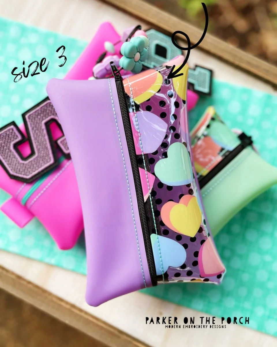 Digital Download - Size 3 - Clean Stitch Center Zip Zipper Bag