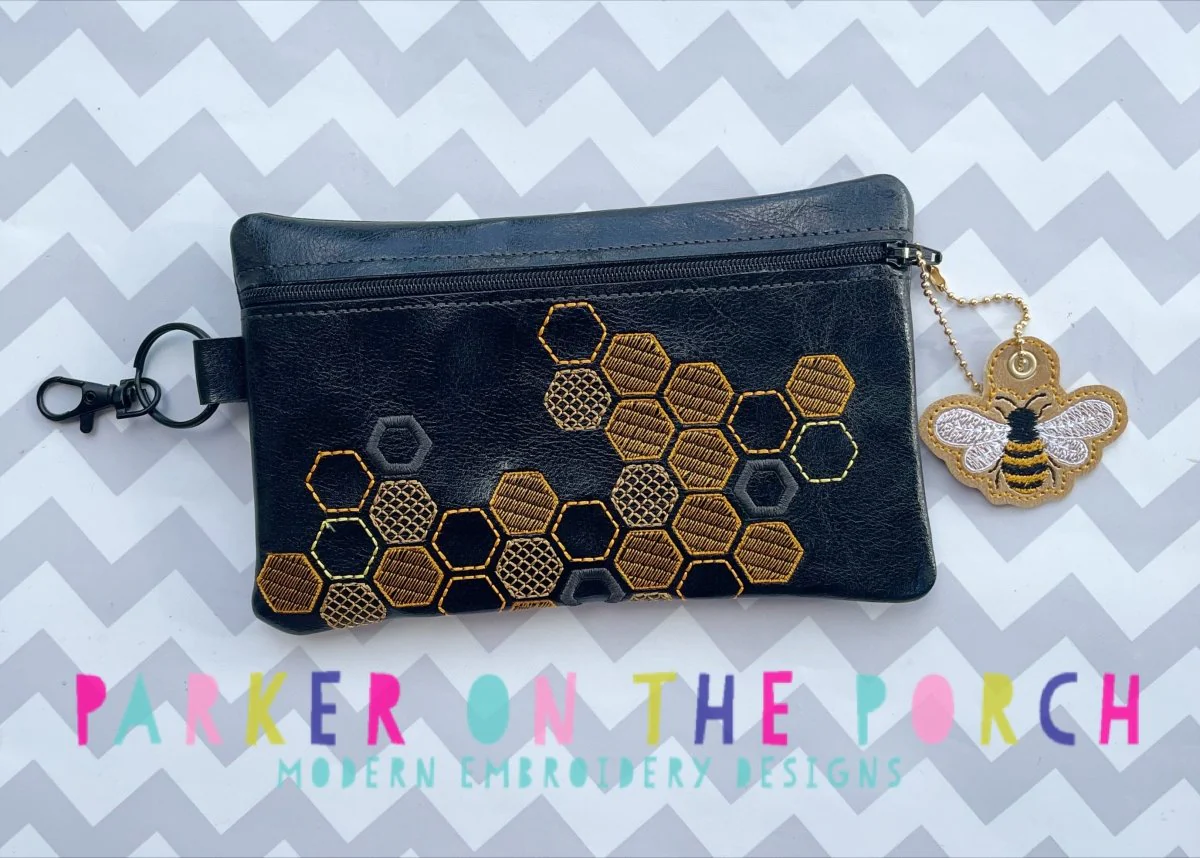 Digital Download- Size 3- Let's Get Buzzed Collection-  Honeycomb 2.0 Zipper Bag