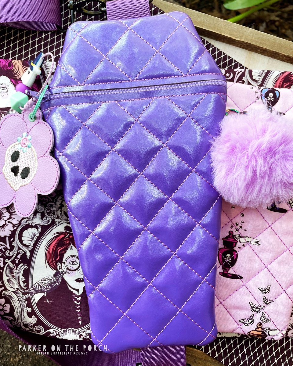 Digital Download - Size 3 - Quilted Coffin Zipper Bag - Image 2