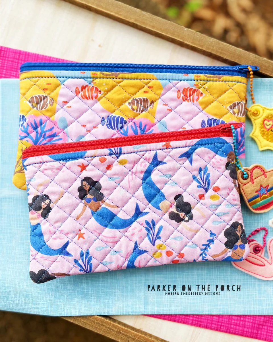 Digital Download - Size 3- Quilted Top Zip Zipper Bag