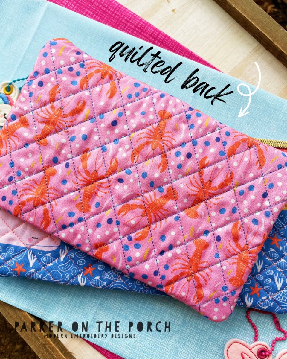 Digital Download - Size 3- Quilted Top Zip Zipper Bag - Image 2