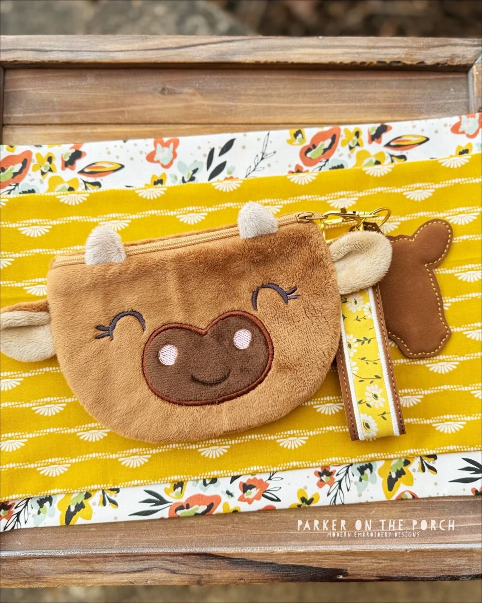 Digital Download- Size 3- Top Zip Cow Zipper Bag - Image 2
