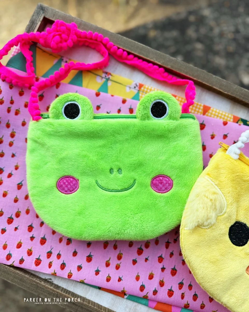 Digital Download- Zipper Size 3- Top Zip Frog Zipper Bag