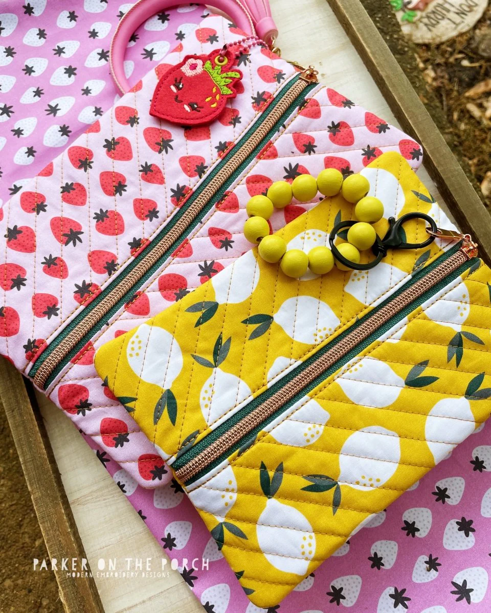 Digital Download - Size 5-  Quilted Center Zip Zipper Bag - Image 2