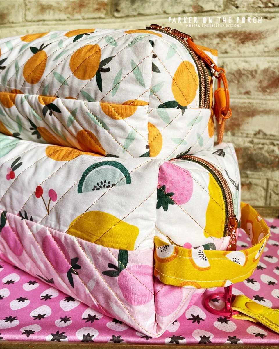 Digital Download - Size 5-  Quilted Center Zip Zipper Bag - Image 4