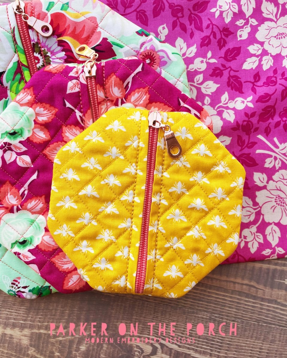 Digital Download - Size 5- Quilted Octagon Zipper Bag - Image 2