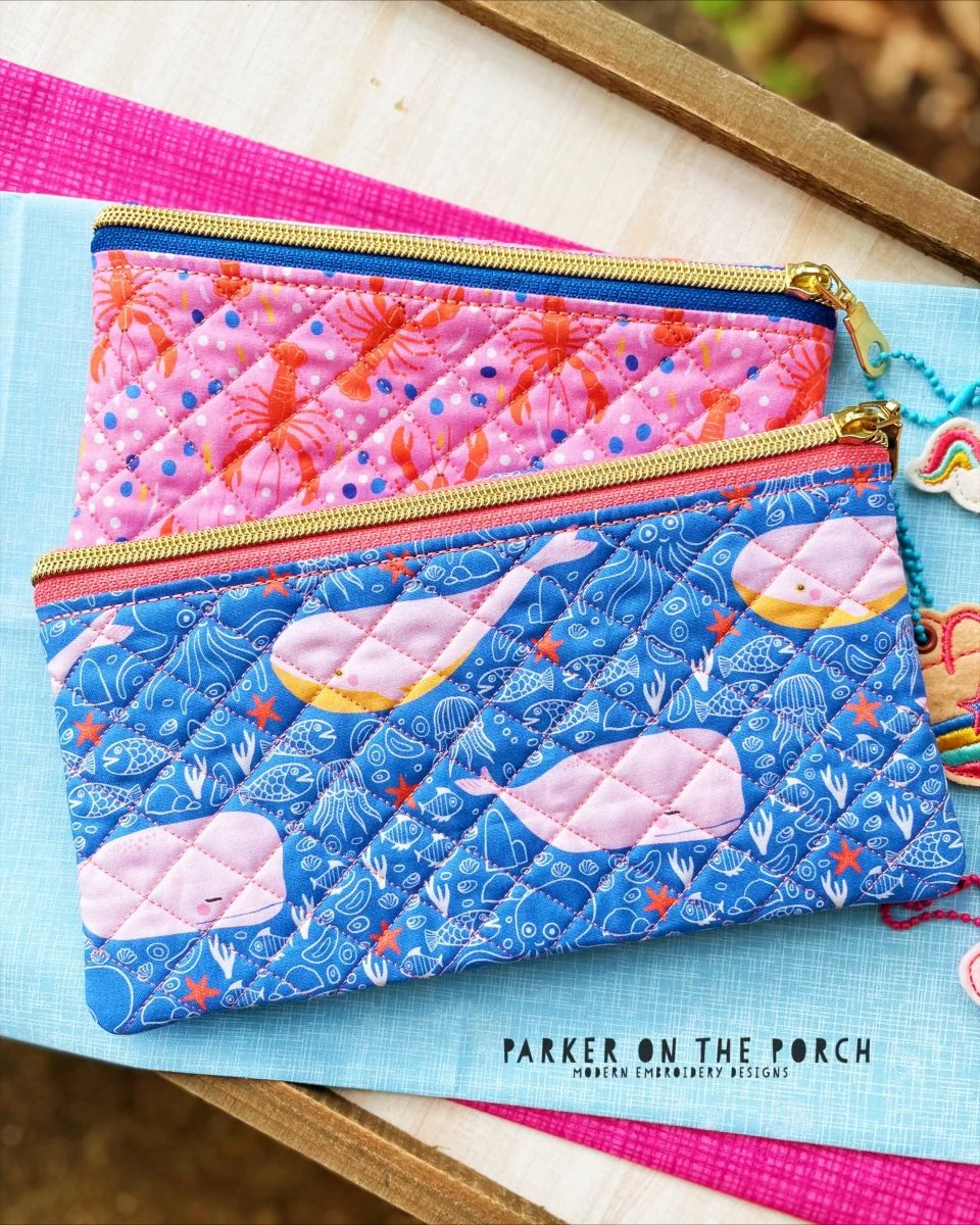 Digital Download - Size 5- Quilted Top Zip Zipper Bag