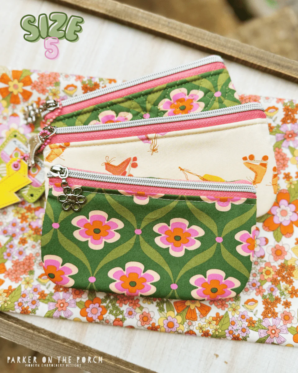 Digital Download- Zipper Size 5- Retro Sunglasses Top Zip Zipper Bag