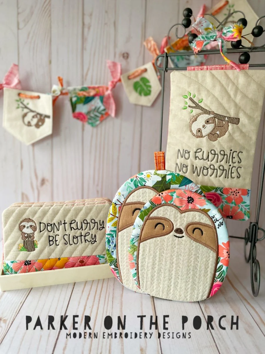 Digital Download -Sloth Mode Collection - Mini Quilt ( Single Stand ) - Image 2