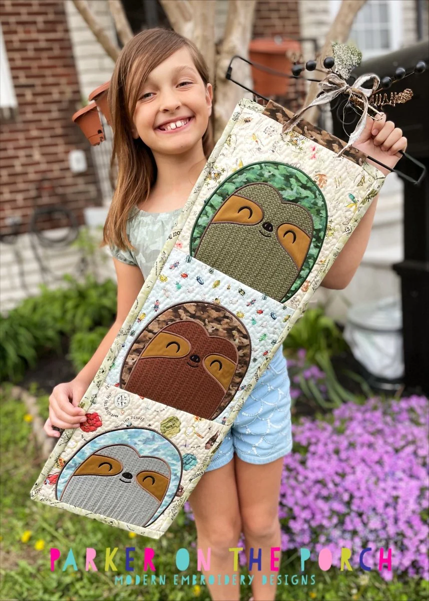 Digital Download - Sloth Mode Collection- Sloth In the Hoop Quilt Block - Image 2