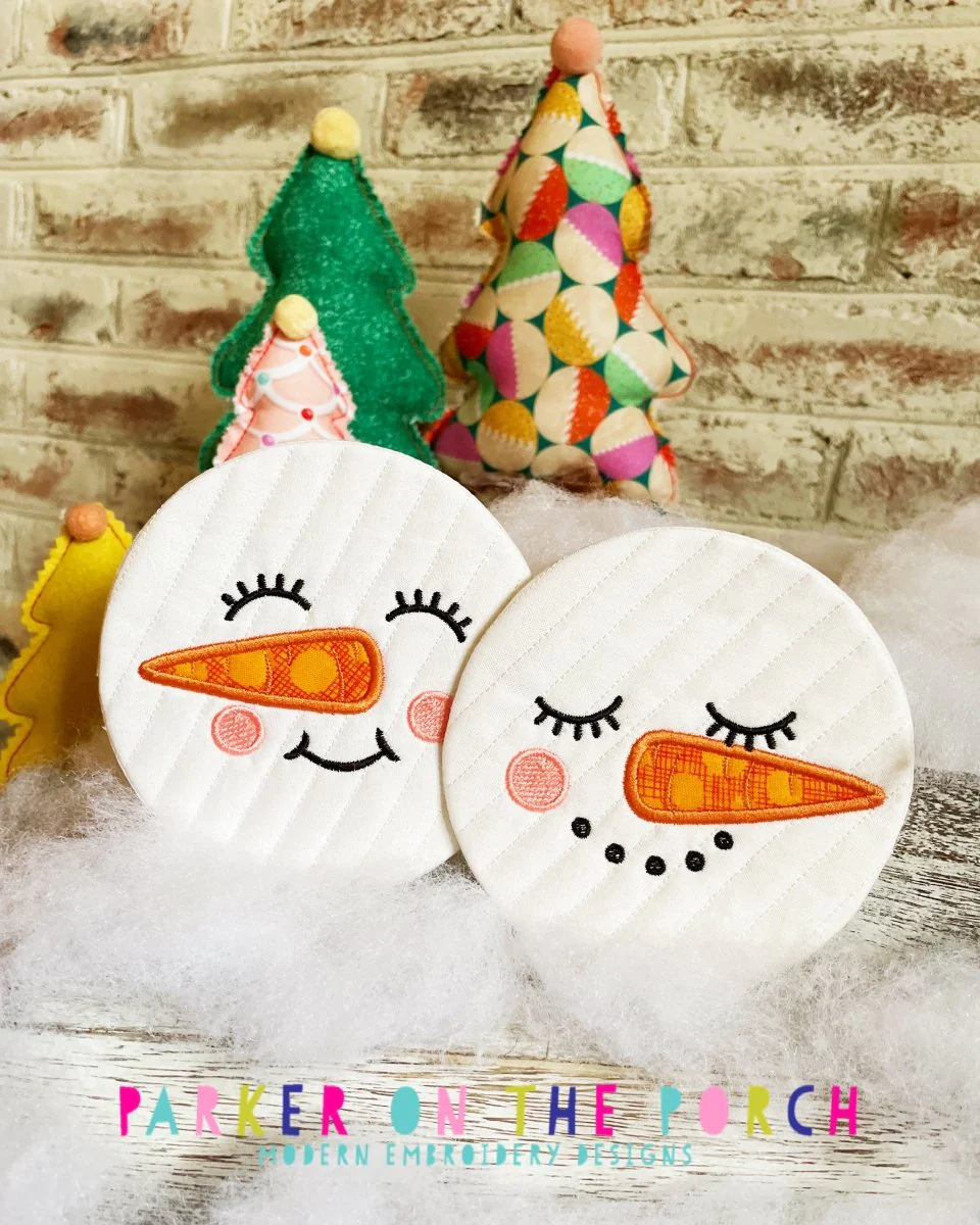 Digital Download - Snow Cute Collection- Snowman Coasters