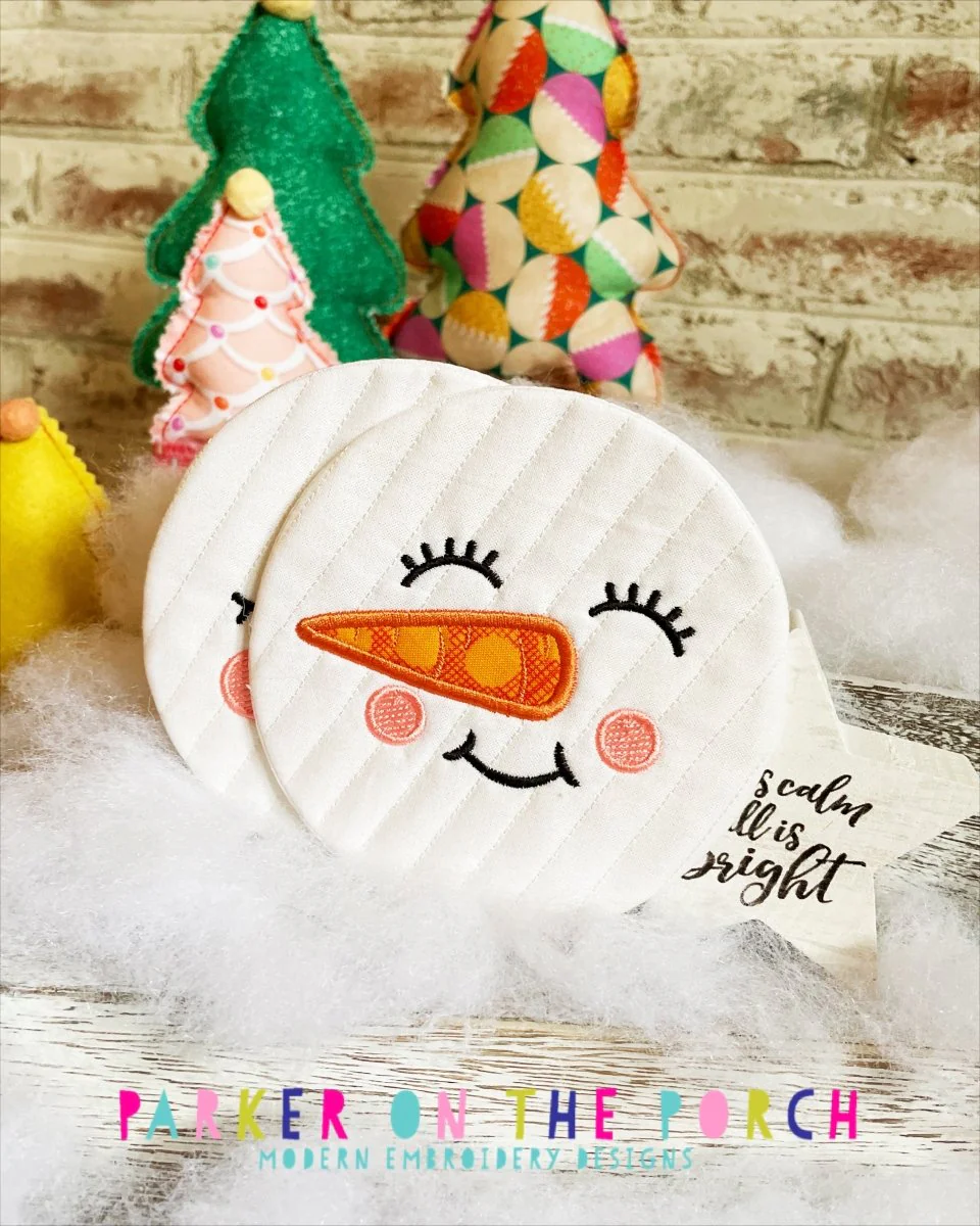 Digital Download - Snow Cute Collection- Snowman Coasters - Image 3
