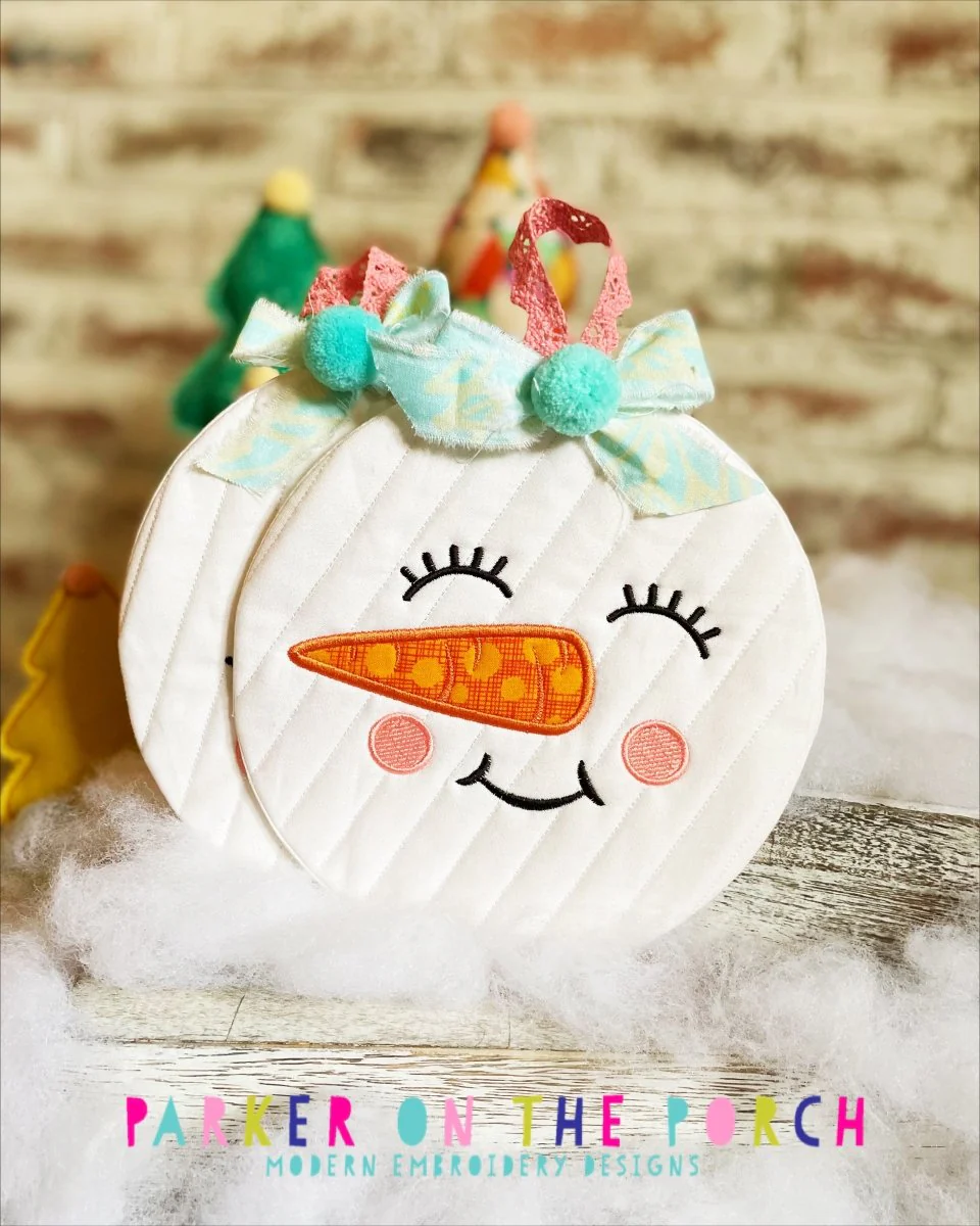 Digital Download - Snow Cute Collection- Snowman Hot Pads - Image 2