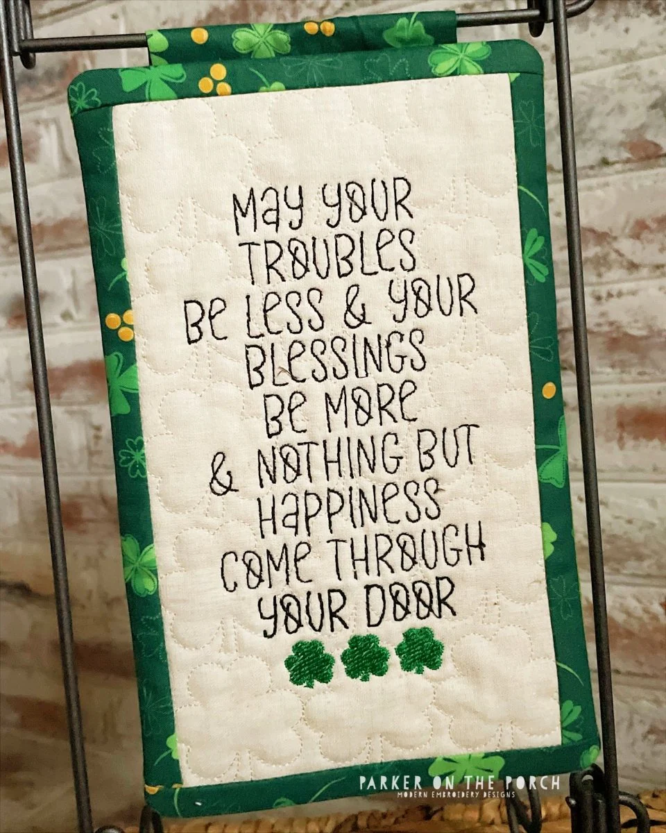 Digital Download - St Paddys Day - Mini Quilt ( Single Stand ) - Image 2