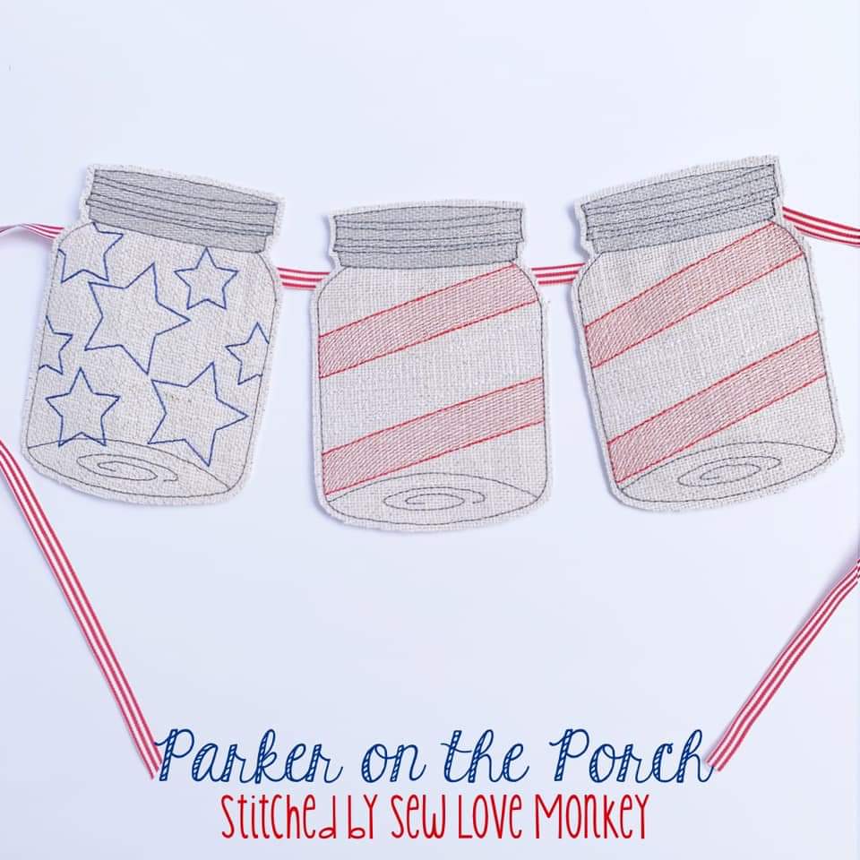 Digital Download- Stars and Stripes Mason Jar Banner Set - Image 2