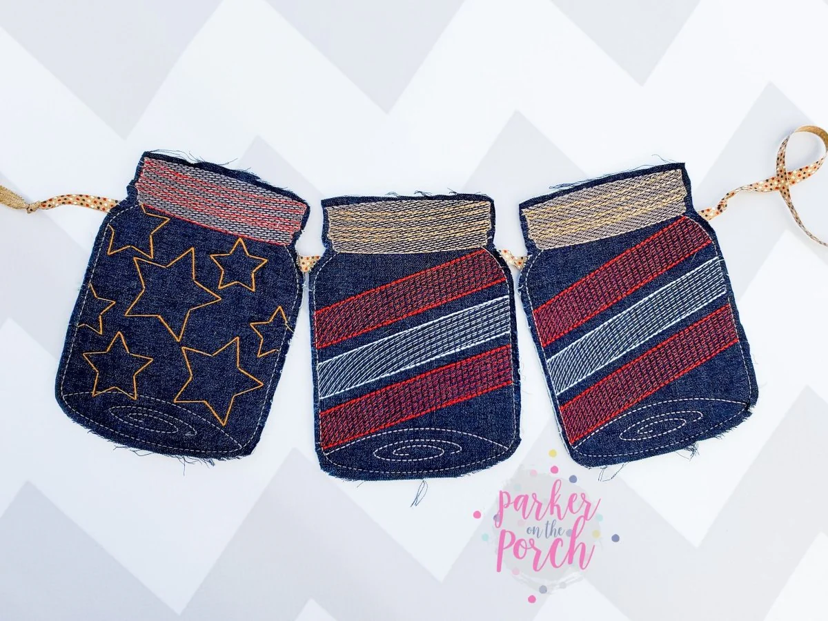 Digital Download- Stars and Stripes Mason Jar Banner Set - Image 3