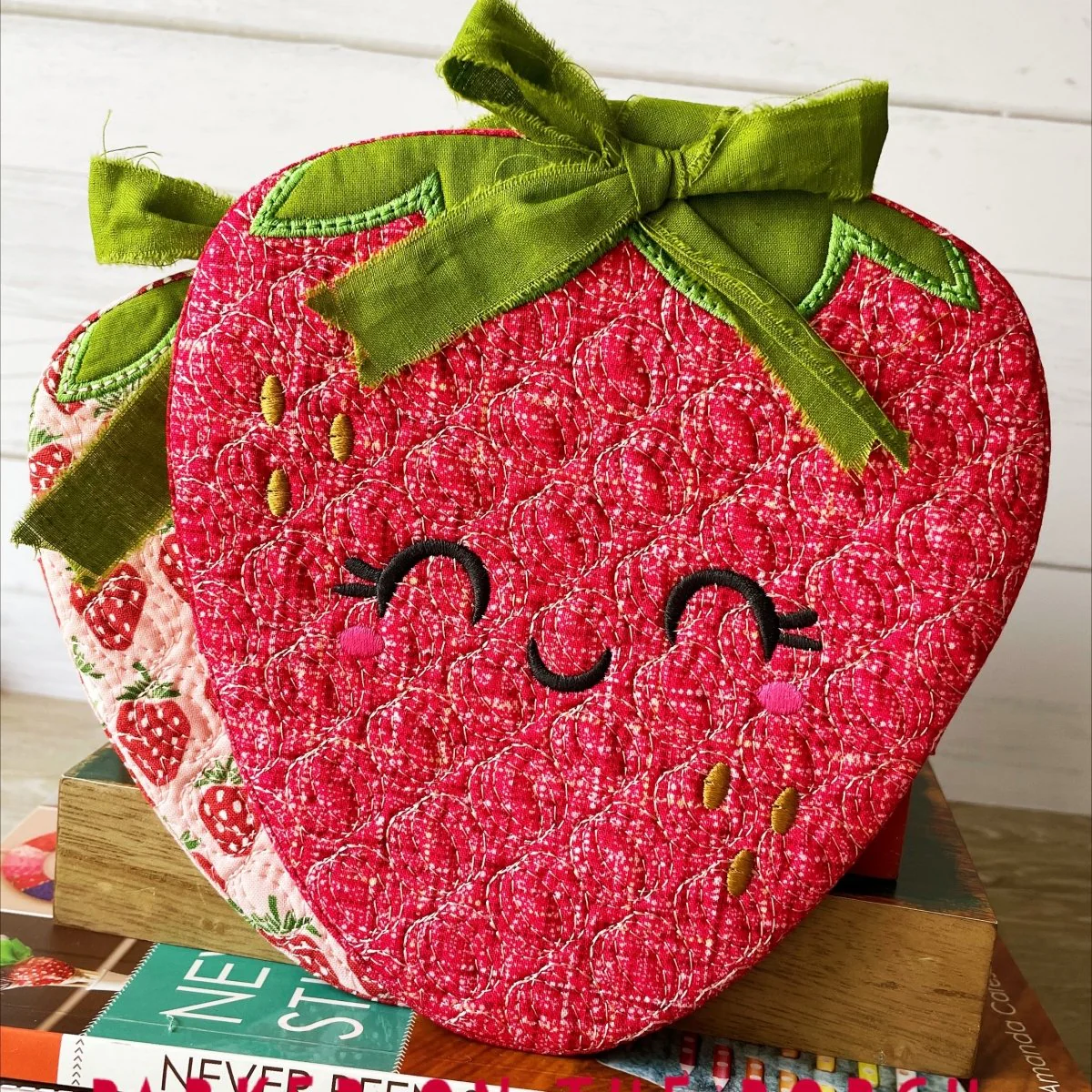 Digital Download -Summer Fruits Collection- Strawberry Mug Rug and Hot Pad Set