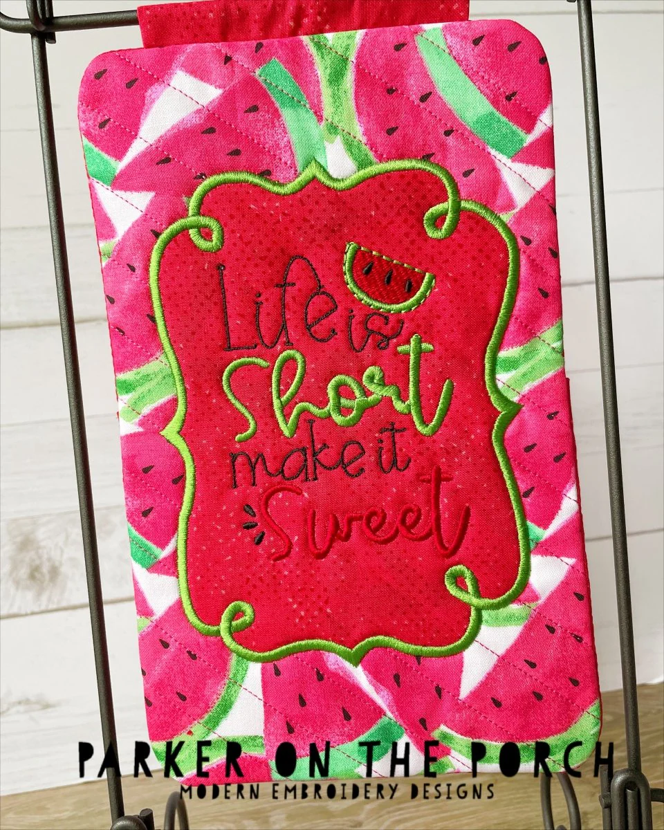 Digital Download - Summer Fruits Collection- Life is Short Make it Sweet- Mini Quilt ( Single Stand ) - Image 2