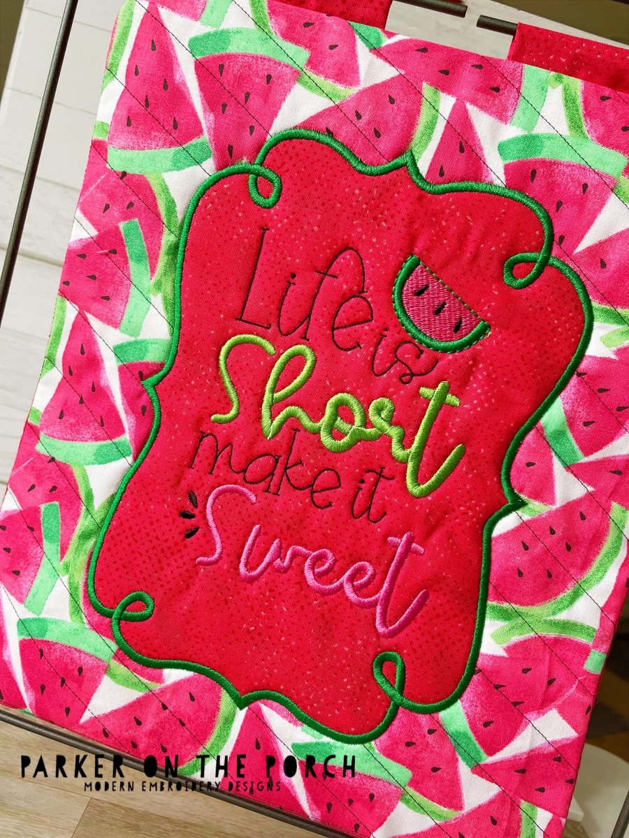 Digital Download - Summer Fruits Collection- Life is Short Make it Sweet- Mini Quilt ( Single Stand ) - Image 3