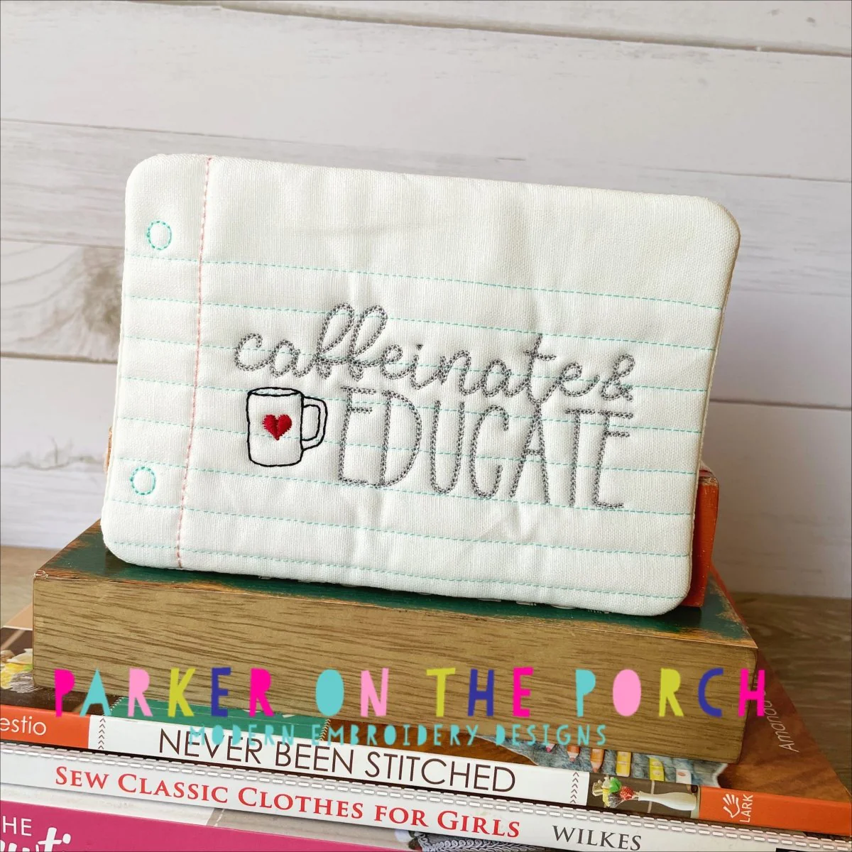 Digital Download - Teacher Life Collection - Mug Rug - Caffeinate and Educate