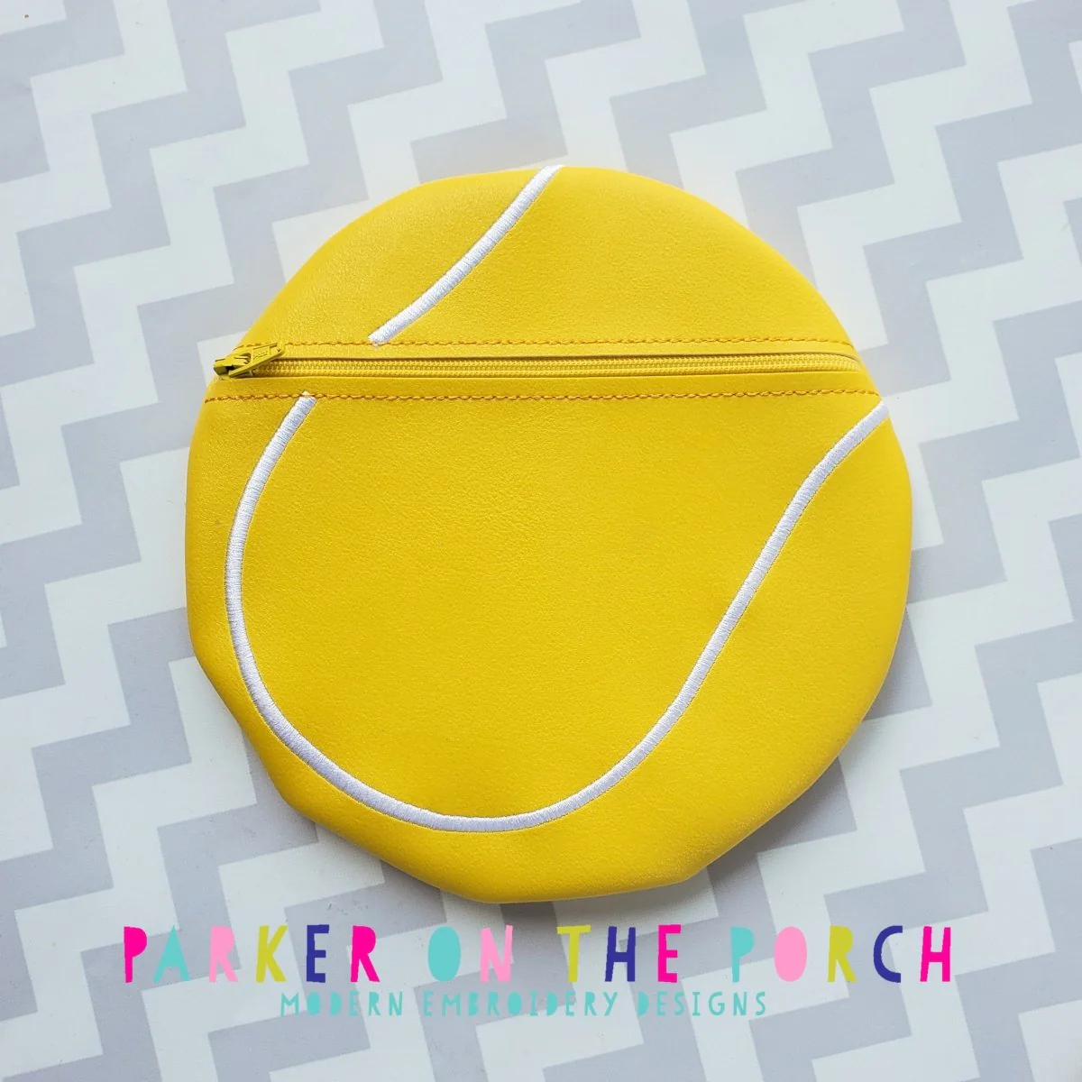 Digital Download - Size 3 - Tennis Ball Zipper Bag