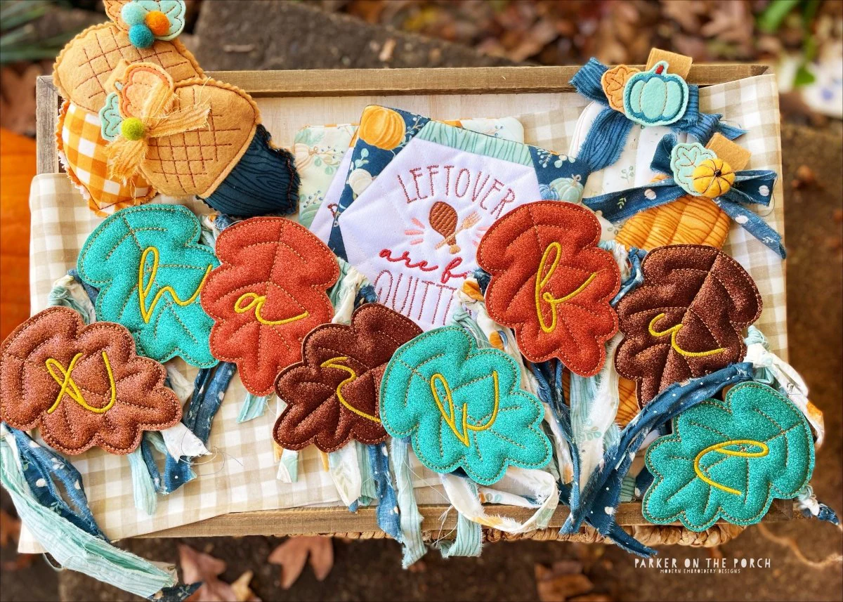Digital Download - Thankful Leaf Puff Banner - Image 2