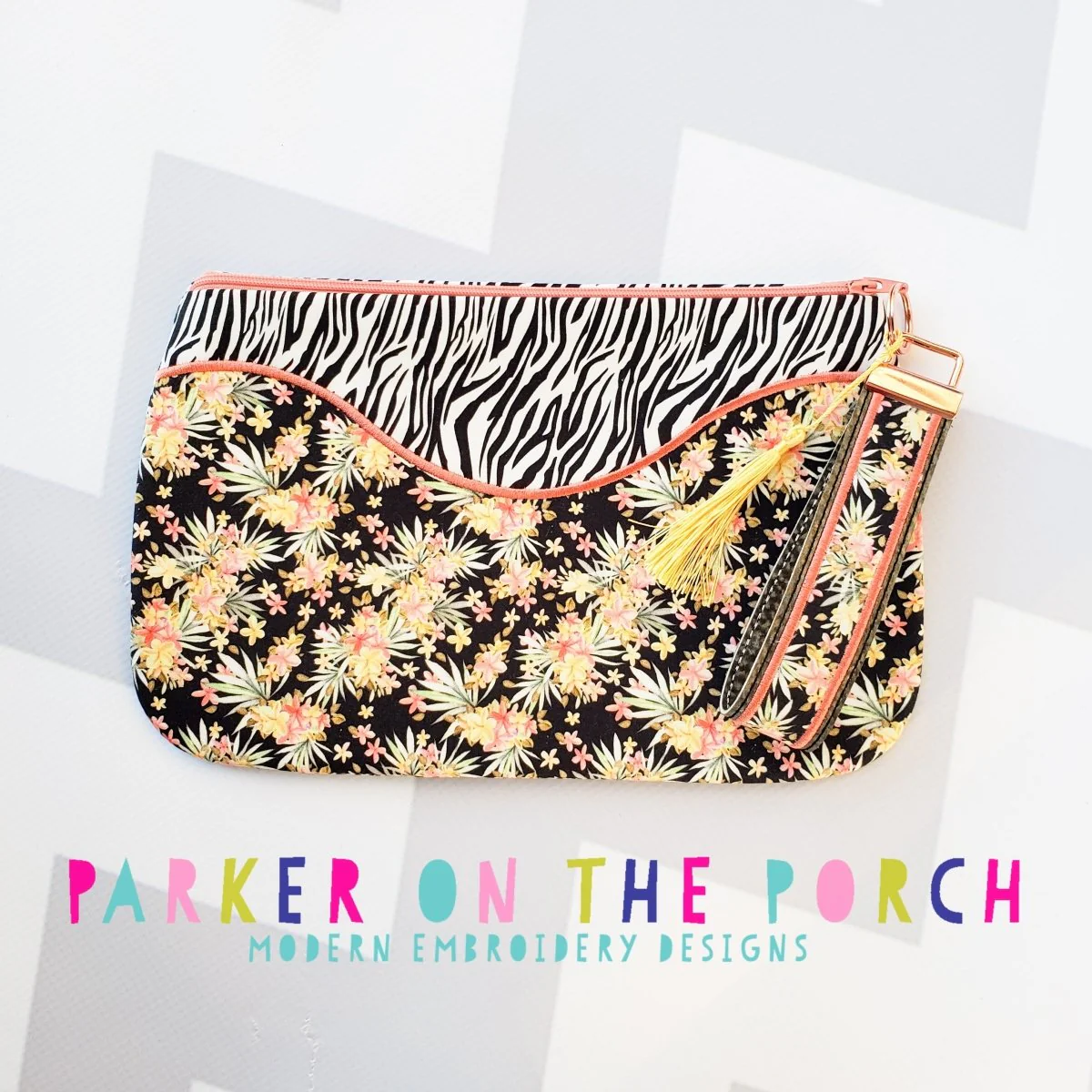 Digital Download- The Daybreak Top Zip Full Front Applique Zipper Bag