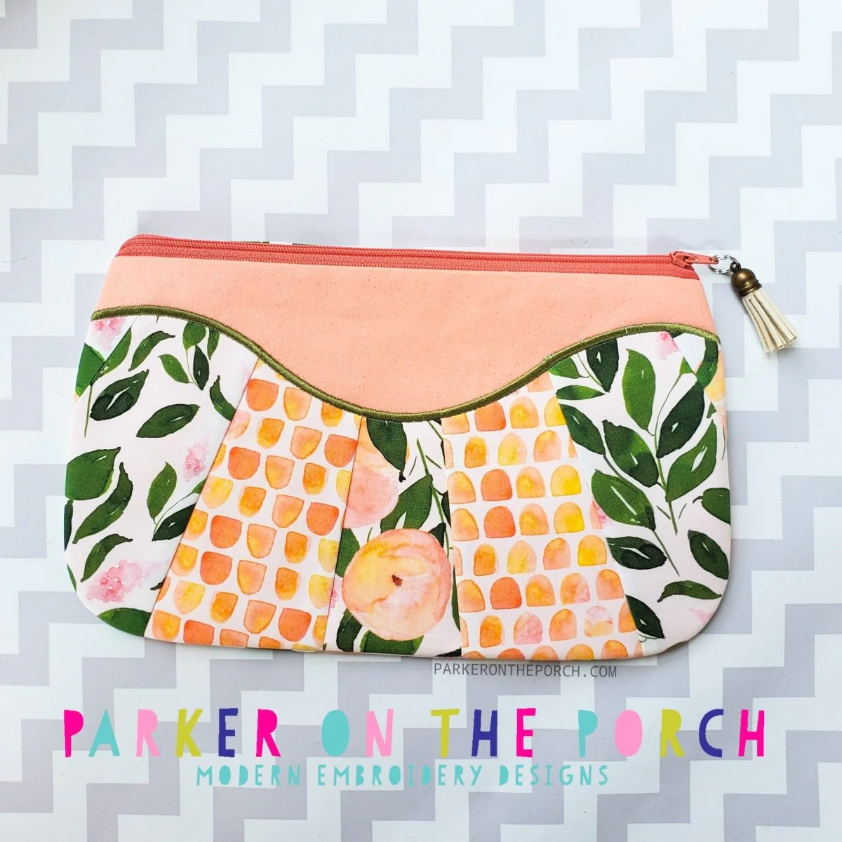 Digital Download- The Daybreak Top Zip Pieced Front Applique Zipper Bag