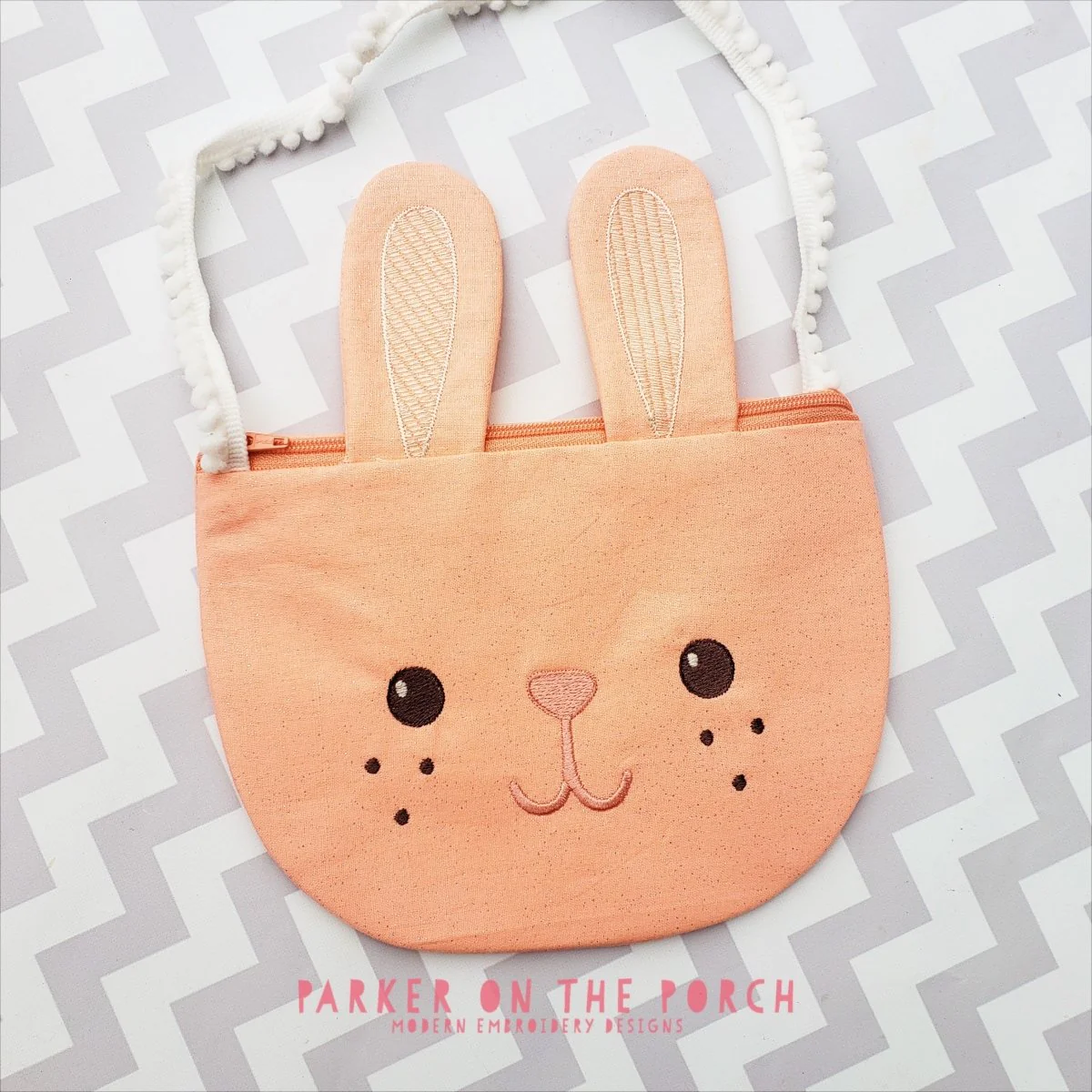 Digital Download - Top Zip Zipper Bunny Bag AND Carrot Coin Purse - Image 3