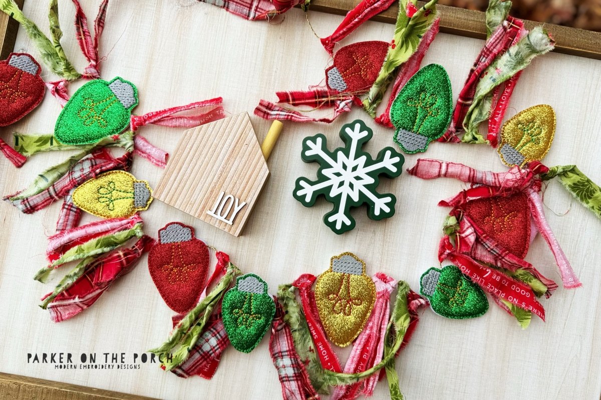 Digital Download - Vintage Christmas Bulbs Puff Banner - Image 2