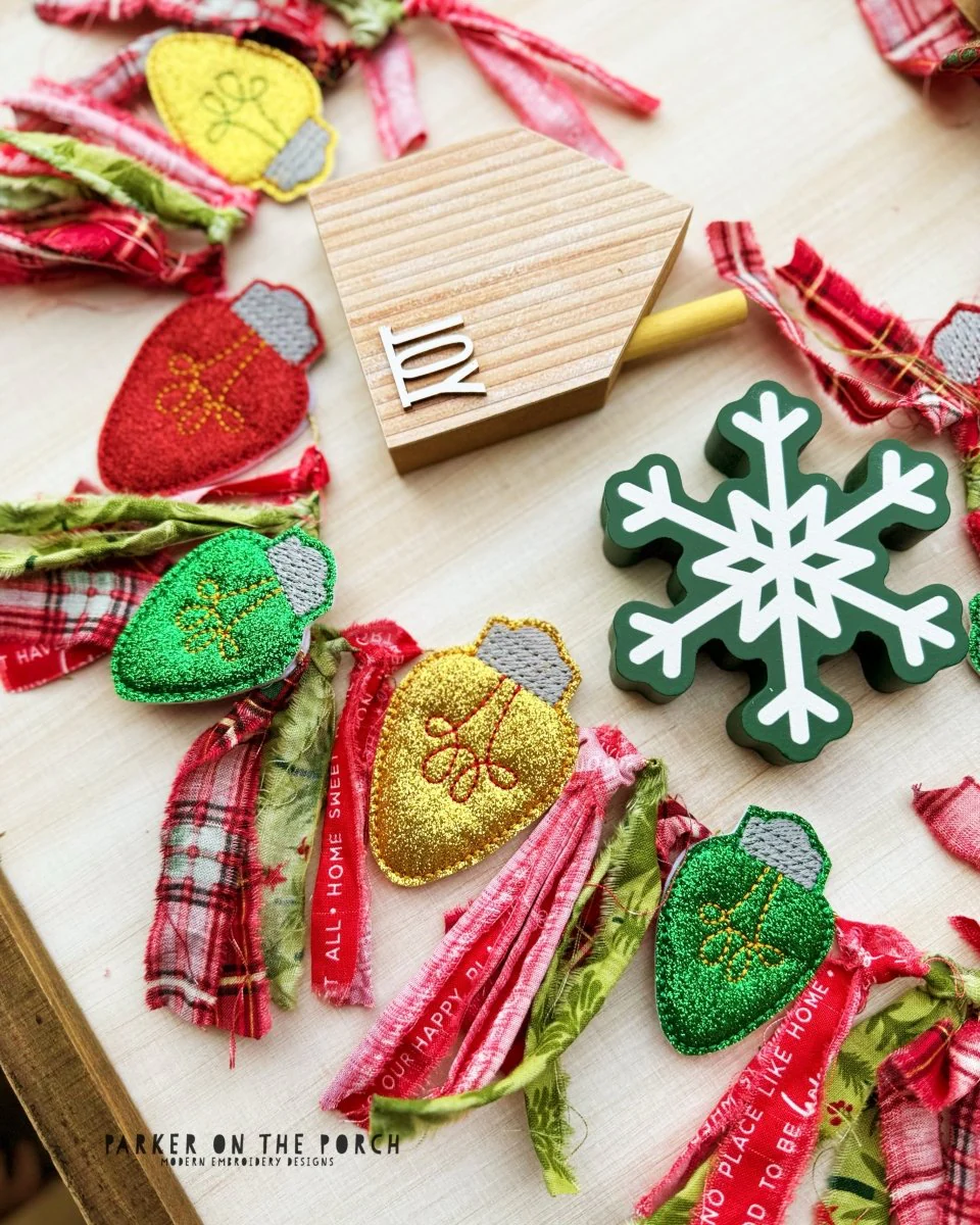 Digital Download - Vintage Christmas Bulbs Puff Banner - Image 3