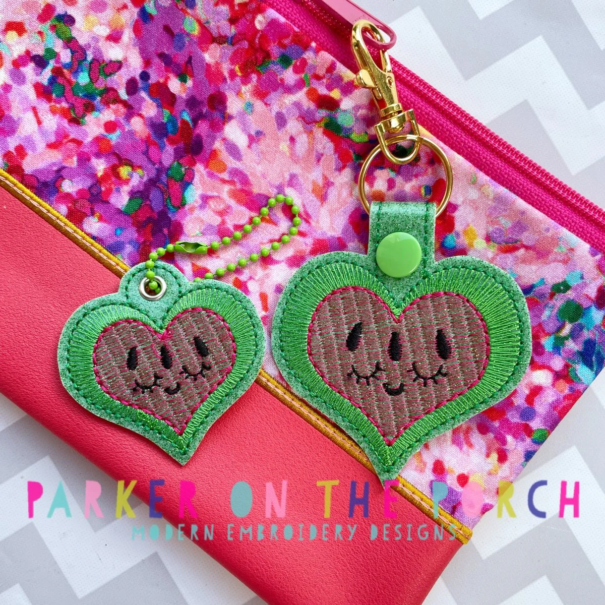 Digital Download- Summer Fruits Collection- Watermelon Heart Snaptab & Charm Set